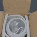 JHY DESIGN 3Color Light Source Dimmable Touch Bedside Lamp 9" H Rechargeable Button Control Table Lamp 3D Printed Nightstand Lamp with Woodbase for Bedroom Living Room Indoors(White, TypeC Charging)