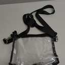 Bagenius Clear Purse Stadium Approved, Clear Bag with Removable Straps, Coin Purse for Work Stadium Events and Concert, Black 