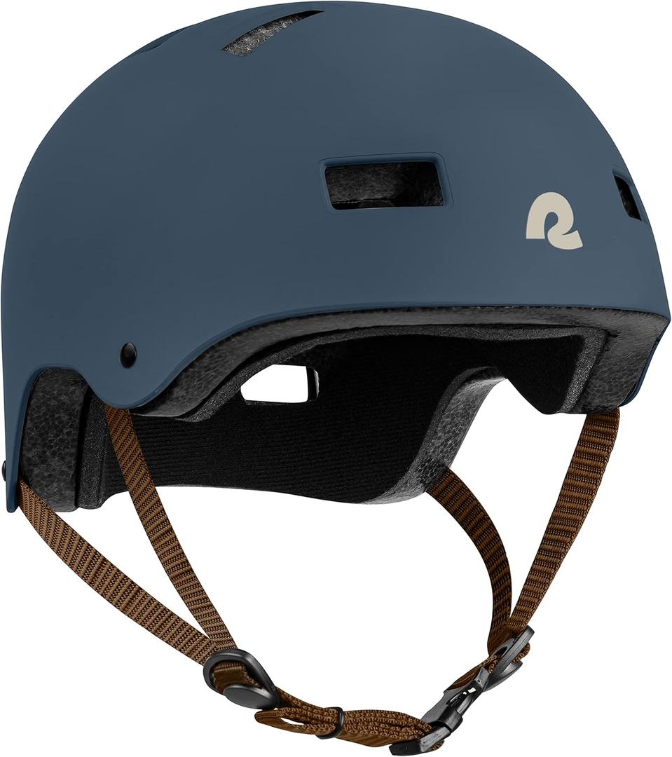 Retrospec Dakota Adult Bike Helmet for Adults - Multi-Sport Protection for BMX, Skating, Scooter, and Skate - Adult Men Skateboard Helmets (Medium, Matte Navy)