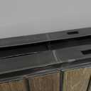 Keter Signature Everwood 30 Gallon Resin Outdoor Storage Box and Patio Furniture Side Table for Pool and Garden Accessories, Walnut