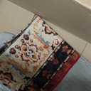 LBRO2M Boho Area Rug 8X10 Washable Rugs for Bedroom Low Piles Indoor Carpet, Non Slip Soft Rug for Living Room, Dining Room, Red Rug Foldable Pet Friendly Area Rugs Stain Resistant (8'X10' Red)