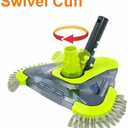Sepetrel Upgrade Pool Vacuum Head with Side Brush & Universal Rotatable Hose Adapter,Weighted Triangular Shape(Safe for Vinyl Liner Pool)