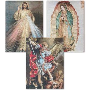 Religious Paint by Numbers for Adults and Beginner, 3 Pack Christian Mural Painting by Number Kits On Canvas, Number Artist Paint by Number Kit DIY Oil Painting Acrylic Paints, Home Wall Decor 12x16in