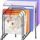 Gawerk Incline Metal Desk Magazine Folder Holder, Sorter Desk File Organizer with 8-Section Vertical Compartments Rack File Organizer for Office, Home, School