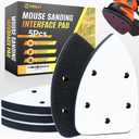 5 Pack Mouse Detail Sanding Interface Pad Hook and Loop - Triangle Sanding Pads with 5 Holes Foam Interface - Mouse Sander Sandpaper Backing Pad for Flexibility & Balancing Sanding Pressure