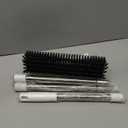 Floor Scrub Brush with Long Handle, 3 in 1 Scrape and Heavy-Duty Stiff Bristle Scrubber Brush for Cleaning Shower Bathroom, Patio, Pool, Garage, Kitchen, Wall and Deck (White, 1 Pack)