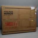 Keonjinn 22 x 30 Inch Brushed Nickel Bathroom Mirrors for Over Sink, Beveled Rectangle Framed Mirrors for Wall, Farmhouse Bathroom Vanity Mirror, Tempered Glass, Square Corner