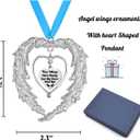 8 x Angel Wing Memorial Christmas Ornaments, Remembrance Sympathy Gifts,Your Wings were Ready But My Heart were Not Ornament for Xmas Tree,in Memory of Loved one Gifts for Loss of Loved one