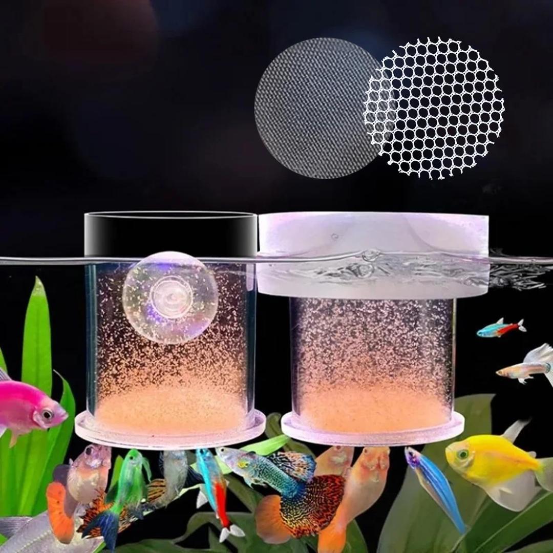 Fish Feeder, Baby Brine Shrimp Sieve,Blood Worms Feeder, Feeding Ring,Floating Food Dispenser with Suction Cup Mount & Floating Ring Set of 3 Sizes Ideal for Feeding Brine Shrimp,Blood Worms