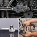 uxcell M18x1.5mm Hexagon Slotted Nut, Grade 4.8 Carbon Steel Hex Castle Nuts, Black, 5Pcs