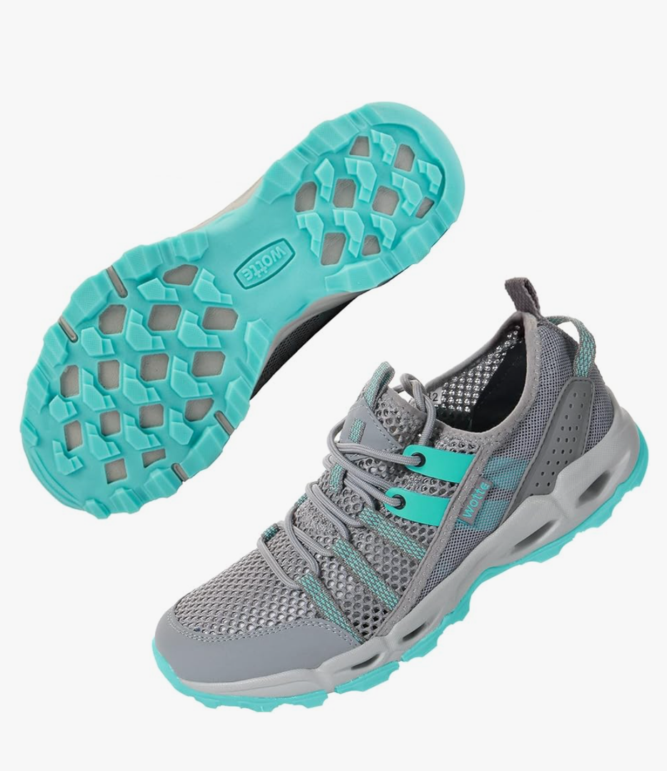 MAINCH Women's Hiking Water Shoes Quick Dry Outdoor Sport Sneakers 37 Blue