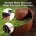 Land Guard Corrugated Garden Edging Border, 12"x50' Landscape Paver Edging, Tall Landscape Edging, Fence for Garden, Flower Bed, Lawn and Landscape Edging (Red Rust)