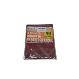 Weyew 8.5 x 11 in, 40 sheets Colored Cardstock Paper