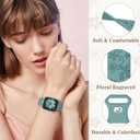 6 Pack Floral Engraved Silicone Bands Compatible for Apple Watch Band 38mm 40mm 41mm 42mm 44mm 45mm 46mm 49mm Women,Flower Sport Straps for iWatch Series 10 9 8 se Ultra 7 6 5 4 3 2