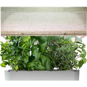 Lamp Shades for Indoor Hydroponic Garden, Light Diffuser Compatible with Aerogarden Harvest 2.0 Harvest, GardenCube and other 6/8 Pods Hydroponics System, 10.6" Square, Linen (Beige)