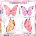Honoson 4 Pcs Large 20" x 30" Fairy Butterfly Cardboard Cutouts Backdrop, Fairy Birthday Party Decoration Standing Butterfly Props for Spring Garden Outdoor Lawn Yard Signs Baby Shower Supplies, 21.65 x 29.53 inches