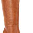 Juliet Holy Women's Knee High Boots Stacked Block Heel Pointed Toe Riding Boots (S)