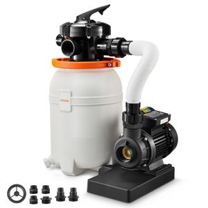 VEVOR Sand Filter Pump 10" 1/3 HP 3000 GPH Swimming Pool Filtration System
