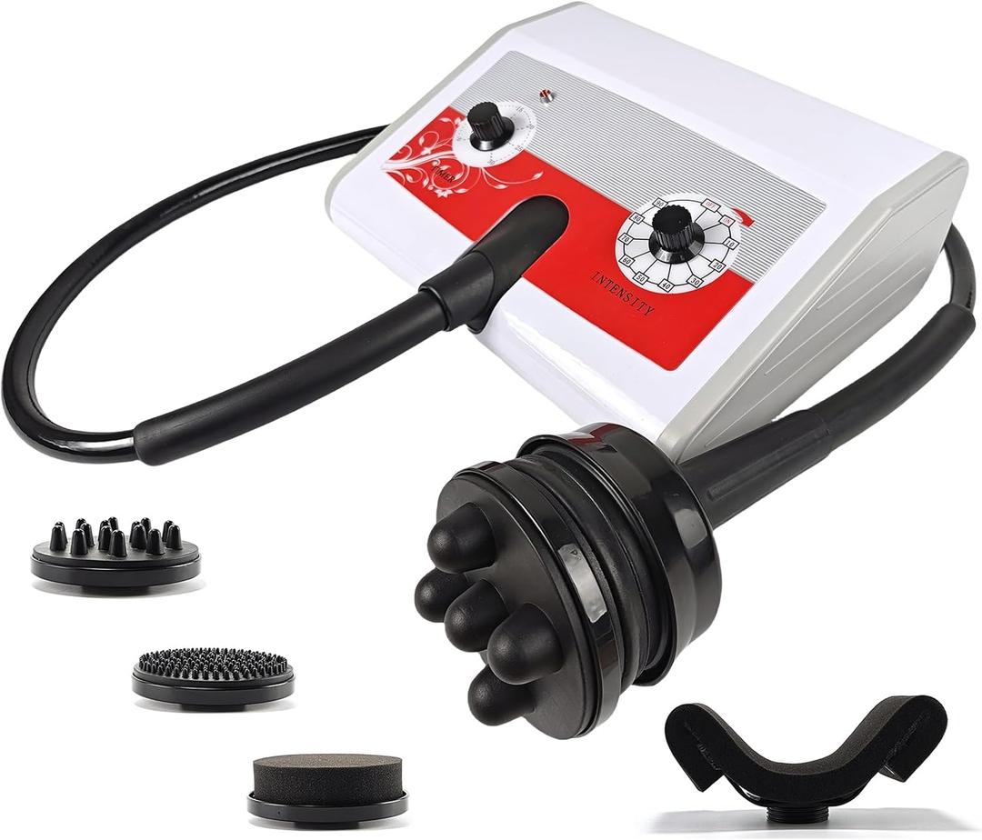 Cellulite Massager Electric Vibrating Professional  with 5 Interchangeable Heads, Deep Tissue Relief, Muscle Relaxation, Durable Design for Salon & Home Use