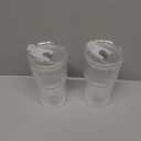 KEMORELA 2-Pack 20 oz Ribbed Glass Tumblers with Lids and Glass Straws Vintage Iced Coffee Cups, Reusable Smoothie & Cocktail Drinking Glasses, Clear Glassware for Home or Cafe
