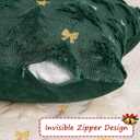 Vagasi Christmas Throw Pillow Covers 18x18 Inch Set of 2, Xmas Tree Pillow Cases Soft Plush Pillowcases 3D Embroidered Star&Bow Christmas Decorations for Couch Bedroom Living Room Porch