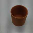 Ceramic Plant Pots with Drainage Hole, Cylindrical Planters Container Small Flower Pots for Succulent House Indoor Plants (Light Orange,8cm / 3.14")