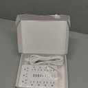 10 FT Flat Plug Surge Protector Power Strip,11 Multiple AC Outlets with 6 USB Ports (2 USB C), 6 Feet Extension Cord, 1250W/10A, One Touch Switch Button, White