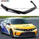 Front Lip Compatible with 2023-2026 Honda Civic Type-R FL5, JDM Style Air Dam Lower Chin Bumper Spoiler Splitter Protection Body Kit Fit for 2023 2024 2025 2026 (Glossy Black)