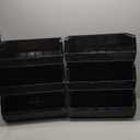 Akro-Mils 30250 AkroBins Plastic Storage Bins, Space-Saving Stackable Bins for Garage, Pantry, Craft Organization, 15" x 16" x 7", Black, 6-Pack