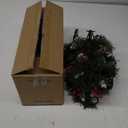 31.5 Christmas Centerpiece with 3 Candle Holders, Artificial Table Decorations with Pine Cones/Red Berries/Steel Base, Christmas Decorations Indoor, Xmas Tabletop Decor for Festival Home Decoration