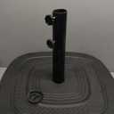 FRUITEAM 154lb Capacity Fillable Mobile Umbrella Base with 4 Wheels, Wind-Resistant Heavy Duty Patio Umbrella Base Market Stand Water or Sand Filled, for Patio, Deck, Poolside w/ 2 Locks, 2 Knobs (Black)