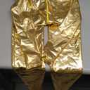 Seeksmile Unisex Metallic Bodysuit Zentai without Hood Adult Shiny One Piece Spandex Body Suit Halloween Costume (Large, Gold)