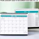 2026 Desk Calendar - Desk Calendar from January 2026 - December 2026, 10" x 8.3" Calendar Desk, 12 Months Standing Flip 2026 Desktop Calendars