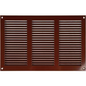 Vent Systems 12'' x 8'' Inch (Overall Dimensions) - Brown - Air Vent Duct Cover Metal Return Grill with Built in Pest Guard Screen HVAC Vent Duct Cover for Home Improvement