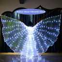 Ragyzity LED Isis Wings Light Up Wings Glow Light Up Belly Dance Costumes, Led Butterfly Wings for Halloween Christmas