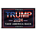 Trump 2024 Banner 120"" x 20"" Decorations Take America Back Yard,Flag 60x35  2 Pcs
