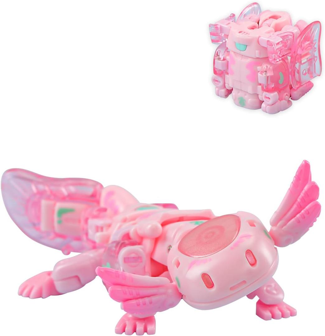 52TOYS BEASTBOX BB-63A Heatmiser Deformation Toys Action Figure, Converting Toys in Mecha and Cube, Perfect Birthday Party Gift for Teens and Adults, Based on Hexagonal Arowana (Pink)