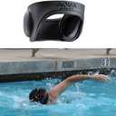 AquaBandz Swimming Headband Ear Protection for Swimmers, Prevents Water in Ears, Comfortable & Quick-Drying (Black, Medium-Adult Size)