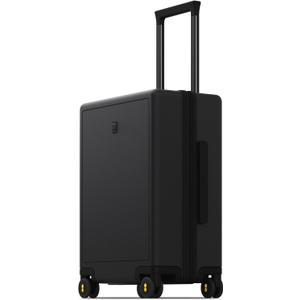 LEVEL8 Carry on Luggage Airline Approved, Small Carry-on Suitcases with Wheels, Lightweight Hardside Luminous Textured with Spinner Wheel, Tsa Lock, 18 Inch, Black