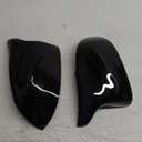 1 Pair Black Rearview Mirror Cover Left Right Side Mirror Covers Caps for BMW X3 G01 X4 G02 X5 G05 X6 G06 X7 G07 2018 2019 2020 (Glossy Black)