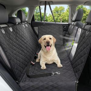 Dog Car Seat Cover, 600D Heavy Duty Durable Car Seat Cover for Dogs Pets, 100% Waterproof Scratch Proof Nonslip Dog Hammock for Cars, Seat Covers Protector with Seatbelt for Pet Sedan SUV Trucks