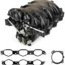 MITZONE Upgrade Intake Manifold with Gasket Compatible with Mercedes 2006-2012 C230 C300 C350 E350 E280 GLK350 ML450 S400 SLK300 R350 V6 272 Engine Replace 2721402401 2721402201 Black