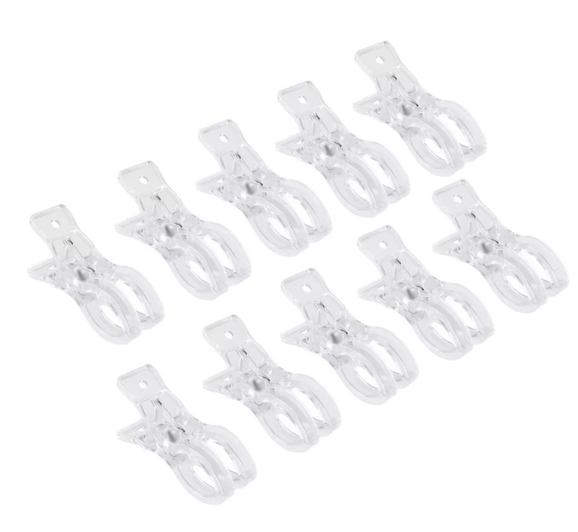 10 Pack Clamps, 3.5inch Clear Plastic Clips