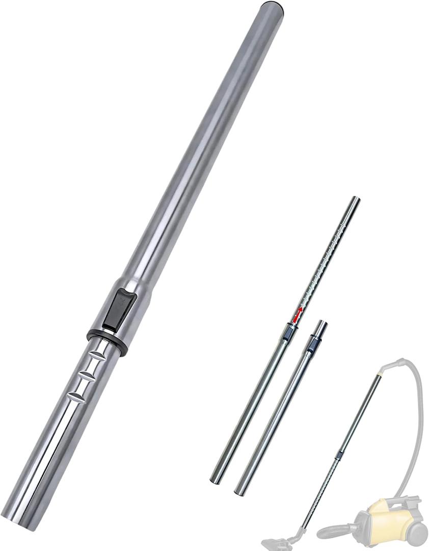 1.25 Inch Stainless Steel Vacuum Extension Wand Compatible with Vacuums using 1 1/4 Inch (1.25in) 32mm Accessories - 1 1/4 Vacuum Extension Tube for Shop Vac (Stainless Steel Extension Wand)