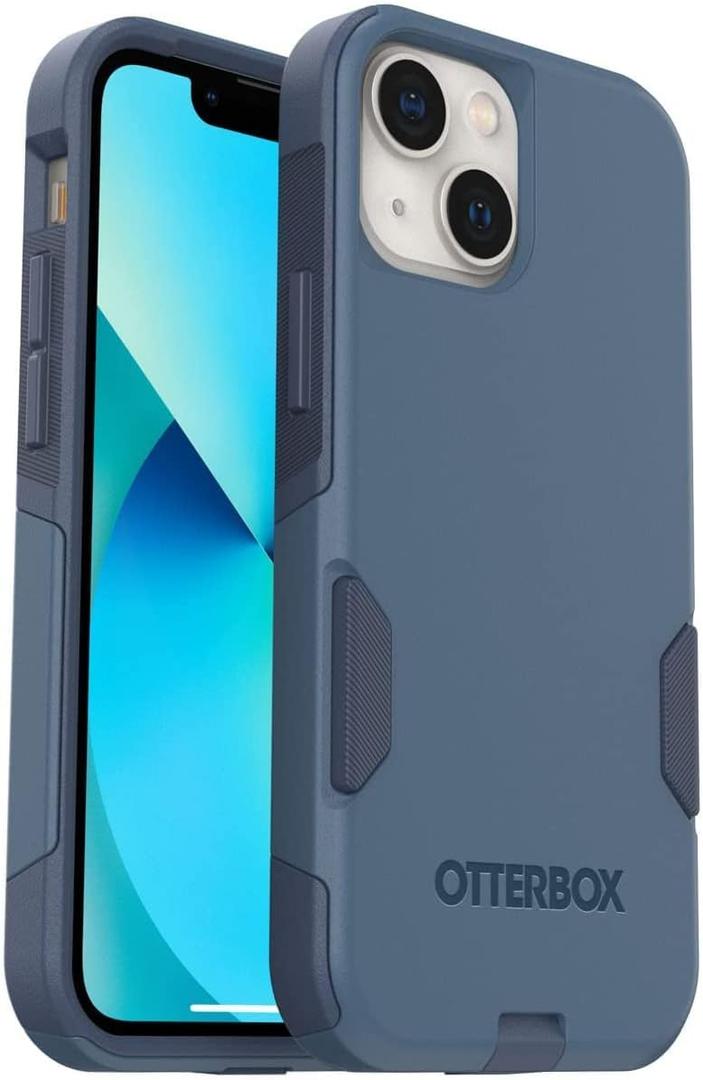 OtterBox iPhone 13 (ONLY) Commuter Series Case - Rock Skip Way, Slim & Tough, Pocket-Friendly, with Port Protection Blue