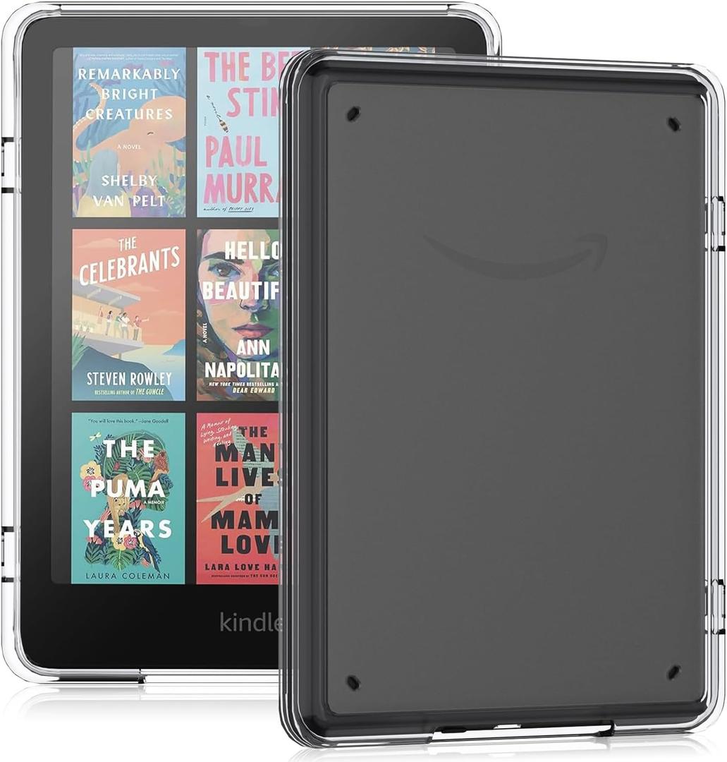 Clear Case for Kindle Paperwhite 12th Gen 2024 (7") & Kindle Colorsoft Signature Edition (7"), Lainergie Ultra Slim Anti-Yellow TPU + Frosted PC Back Scratch-Proof Cover, Not for Sony Nokia, Clear