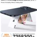 TORRAS Magnetic Slim Fit for iPhone 16 Pro Max Case with Stand, Ultra-Thin 16 Pro Max Phone Case Compatible with MagSafe, Built-in Stash Stand, Light Anti-Scratch Matte Hard PC 6.9 inch, Black