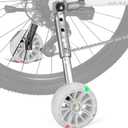 FORTOP Bike Training Wheels, Pair of Heavy Duty Rear with Stabilizers Mounted Kit for 16 18 20 22 24 inch Kids Boy Girls Variable Bike (White, 16-24 Inch)