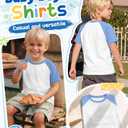 Yooo's Vivi Baby Boys Baseball Shirts, White/Sky Blue, 4-5t