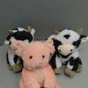 MaoGoLan 3 Pack Stuffed Farm Animals Bulk, Cute Pig Cow Sheep Stuffies Soft Plush Toys Set for Girls Gifts Easter Basket Stuffers Christmas Birthday Party Favors Decorations